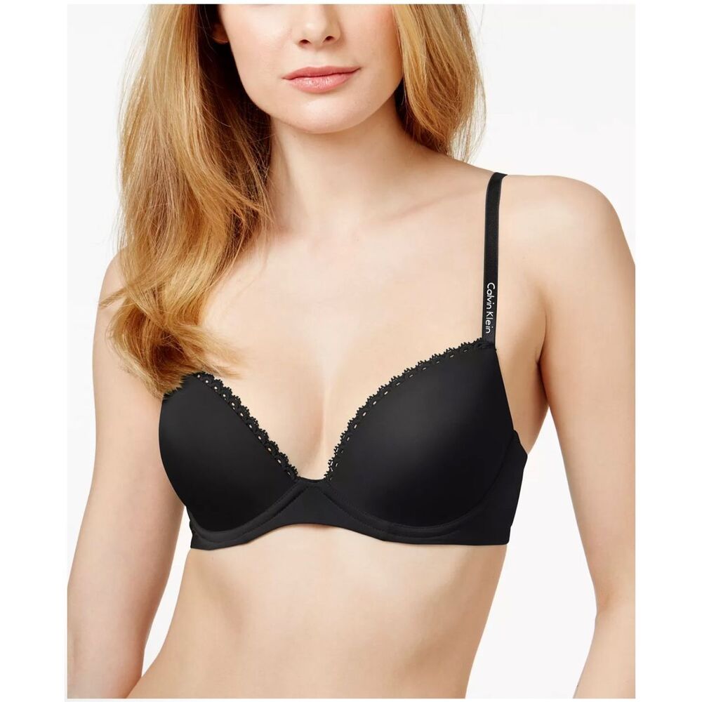 CALVIN KLEIN NWT size 30D Seductive Comfort demi Lift Bra black